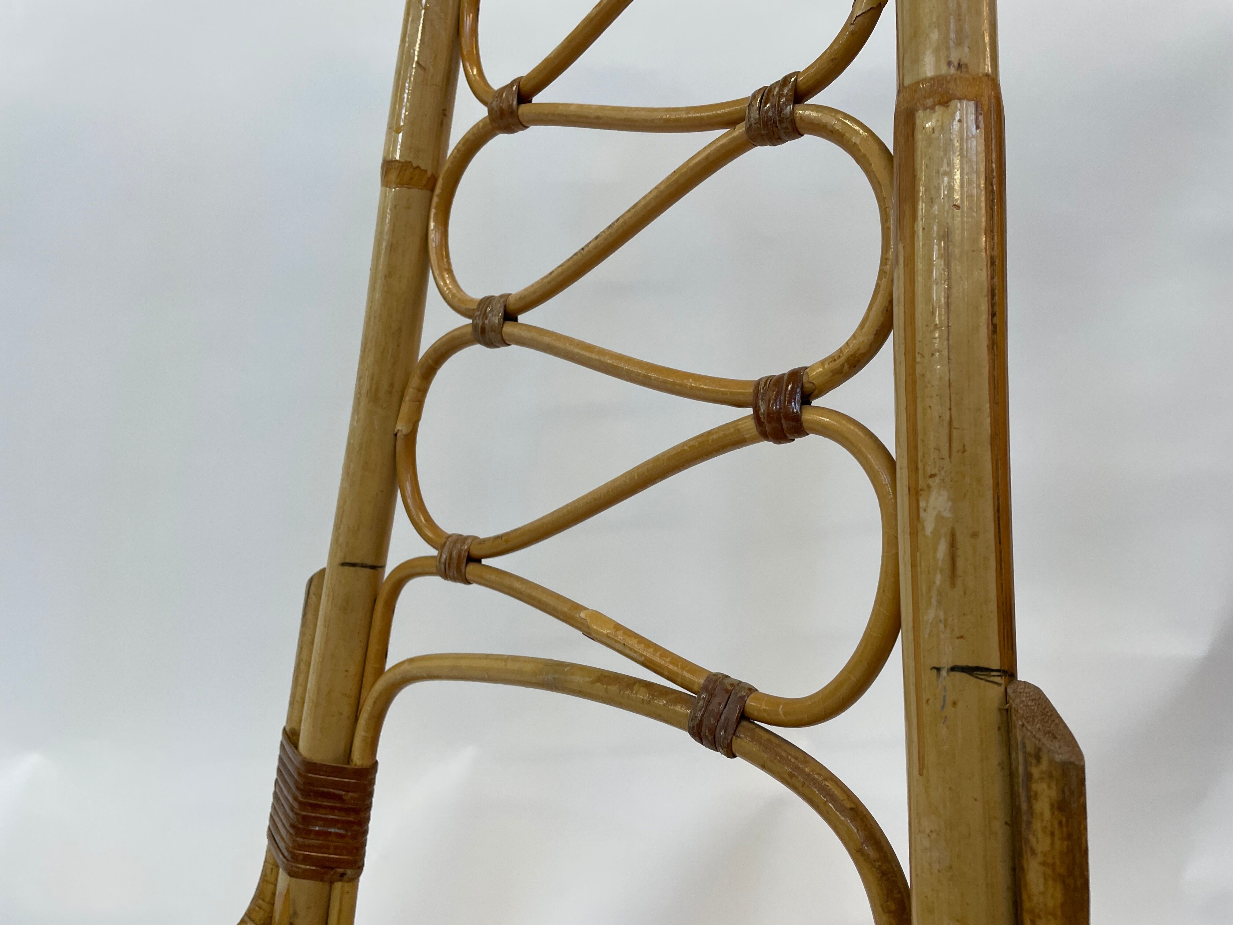 Chaise vintage en rotin Rohe Noordwolde