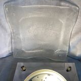 Vintage 70's wall light in white Murano glass