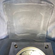Vintage 70's wall light in white Murano glass
