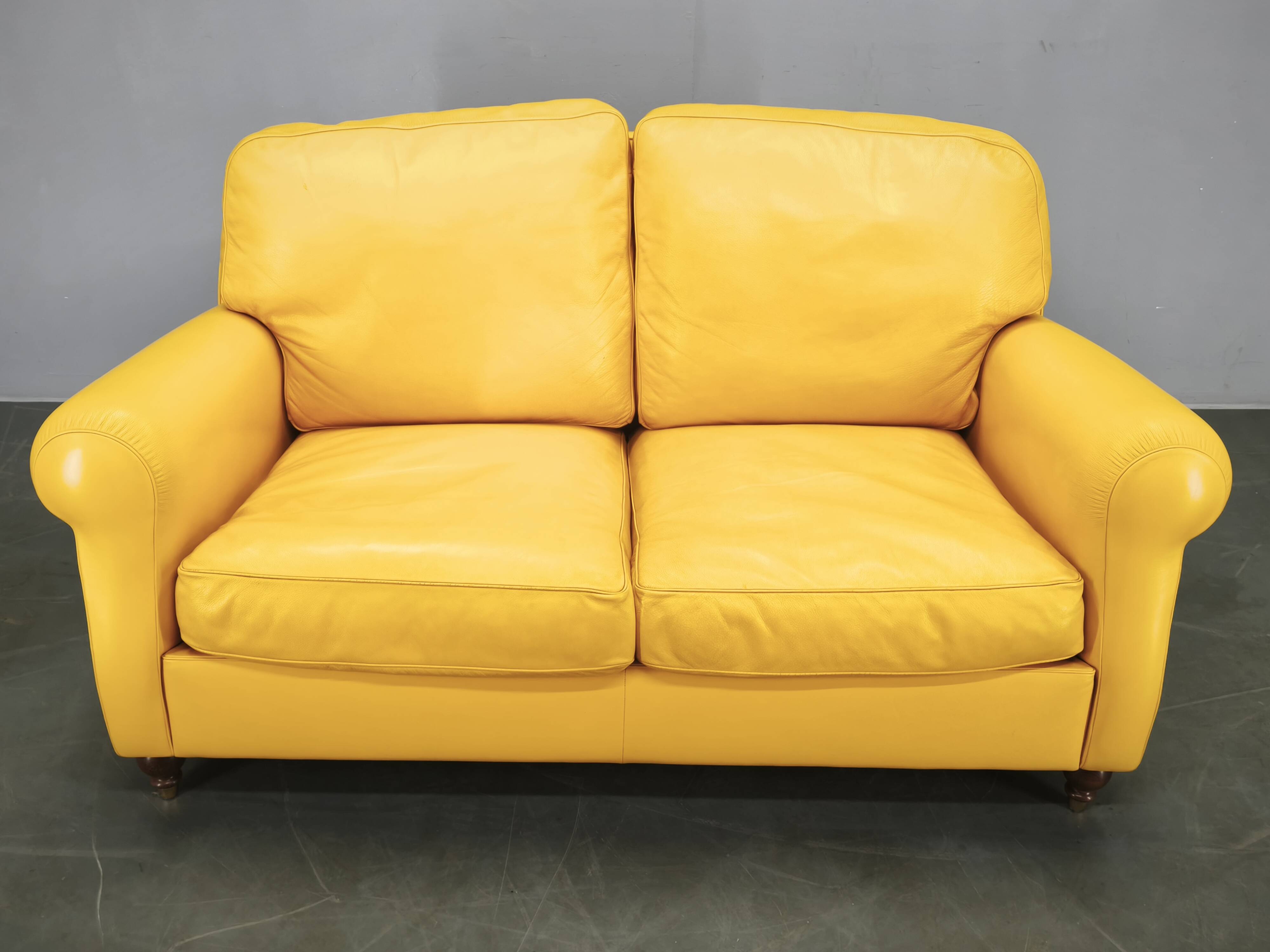 Poltrona Frau George Leather Sofa, Italy, 1992, Labeled