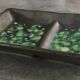 Plat de présentation ou coupelle en céramique poterie artistique à effet tacheté