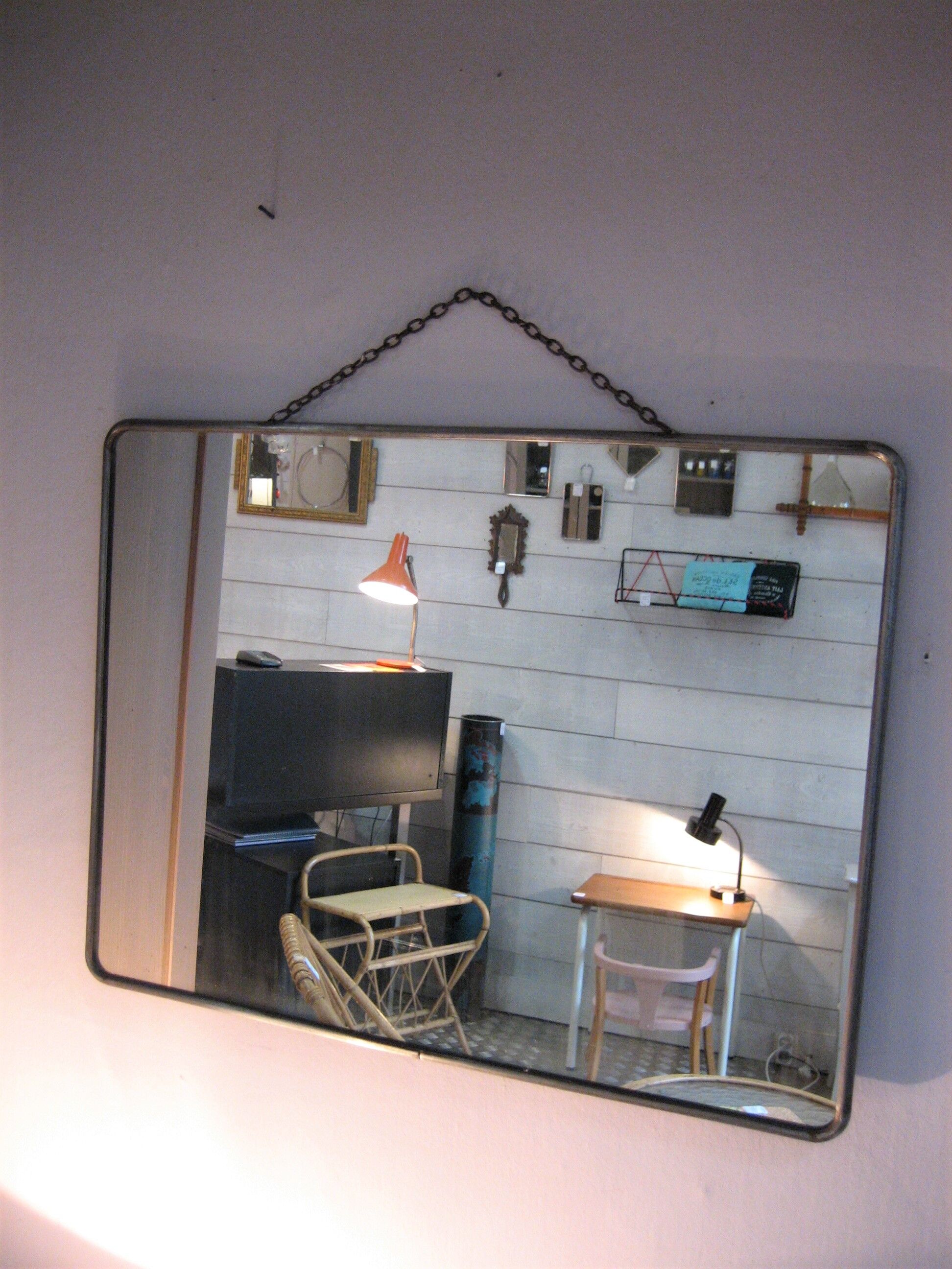 Miroir de barbier chaînette 30 x 40 cm