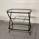 Cesare Lacca 1950 Italian Bar Cart with Brass Wheels