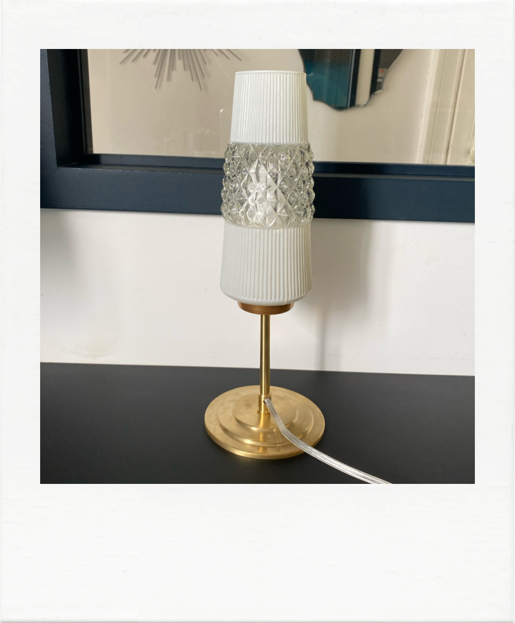 Diamond: brass lamp and antique glassware