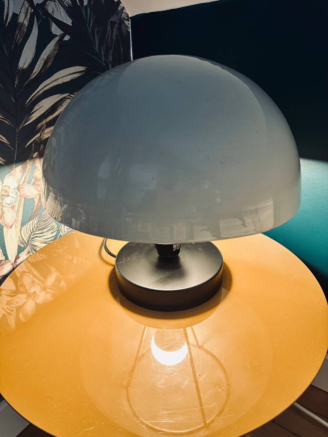 Pair of mushroom lamps