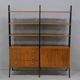 Vintage double multifunction teak bookcase 1960s sweden
