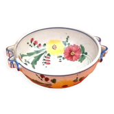 Bol céramique décor floral années 1960