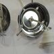 1970s vintage cut glass suspension – retro design ball lamp – L