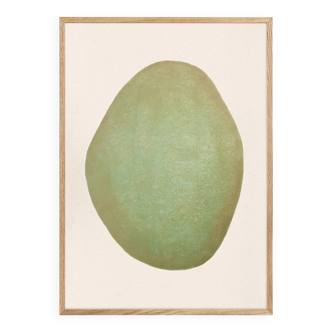 Large painting 50x70cm illustration pebble signed Eawy