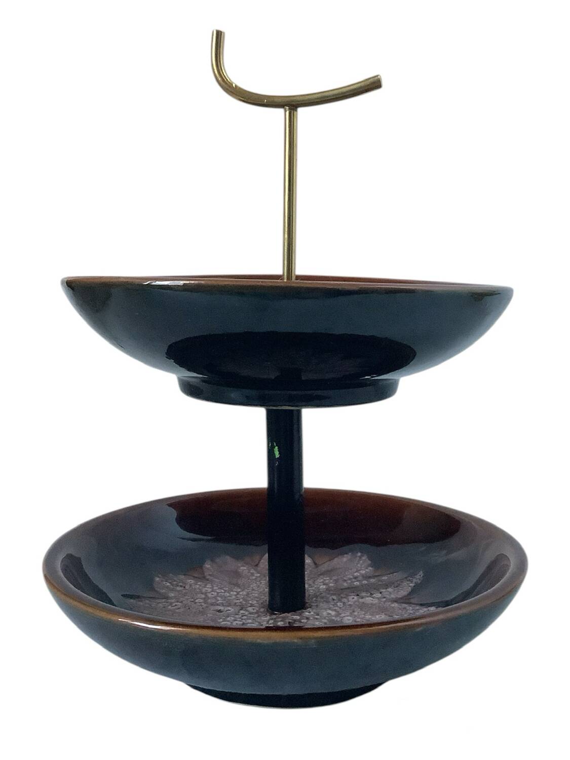 Earthenware and brass servant – vintage