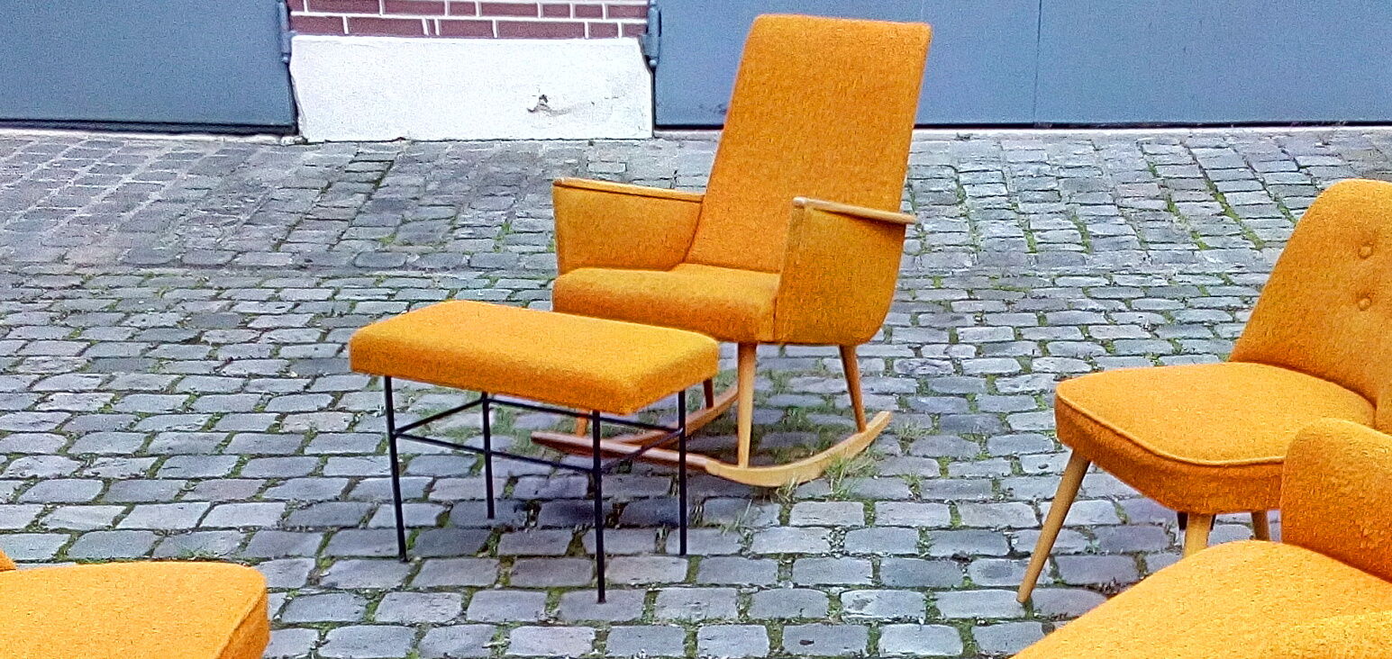 Scandinavian years 50-60 rocking orange
