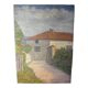 Painting landscape stamp of the artist's studio circa 1940