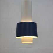 Old Danish design lamp in white/gray and blue colours - Denmark 60's