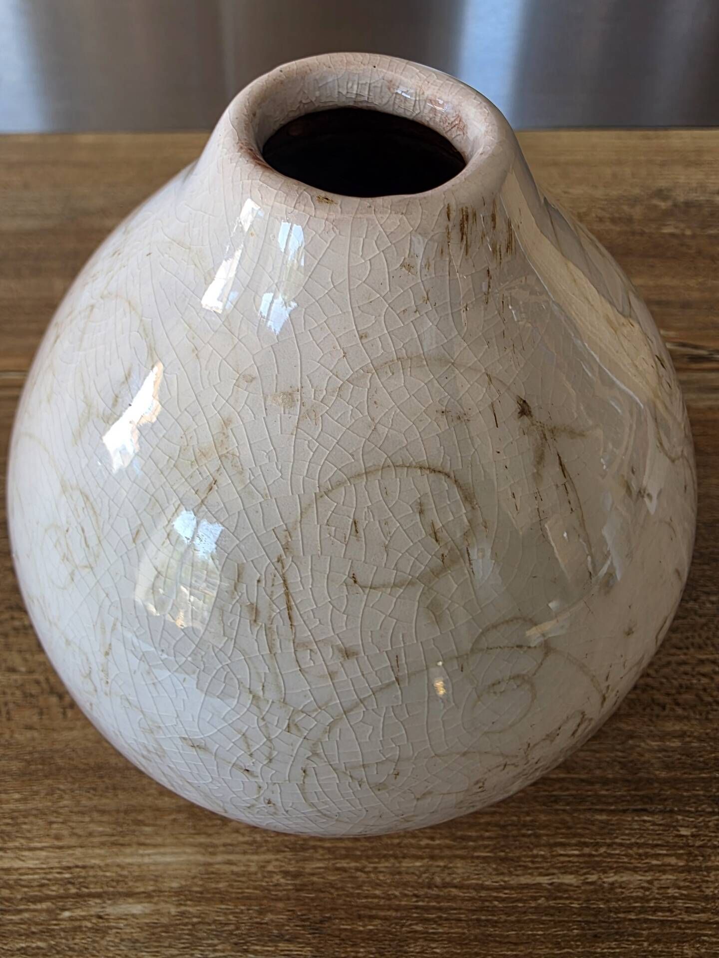 Small round vase / soliflore in Raku / Wabi Sabi style