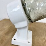 Vintage white porcelain wall light, 1960s