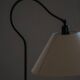 Danish wrought iron floor lamp from the mid-20th century with a curved arm, 1950s.