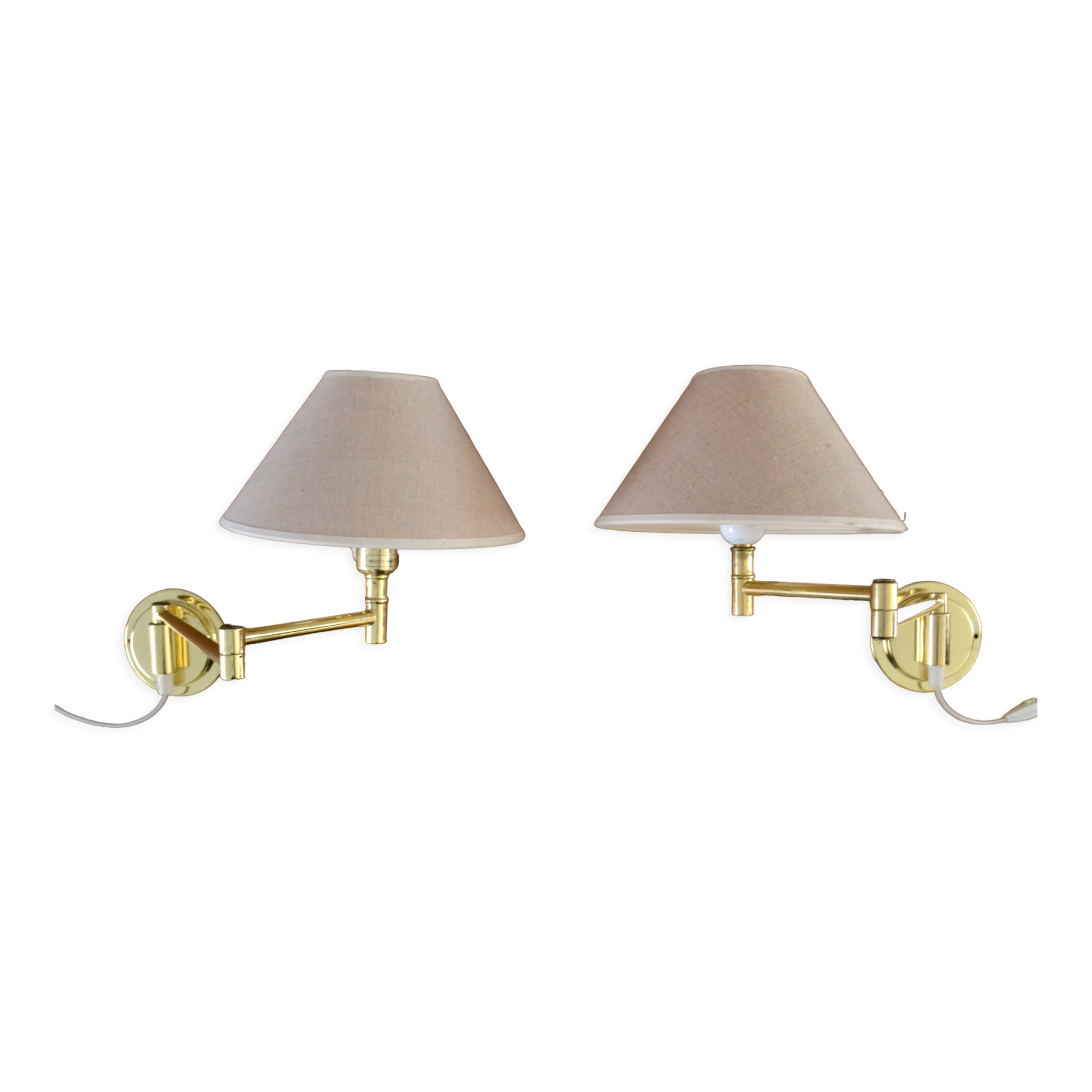 Pair of vintage gold articulated sconces