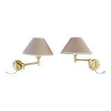 Pair of vintage gold articulated sconces