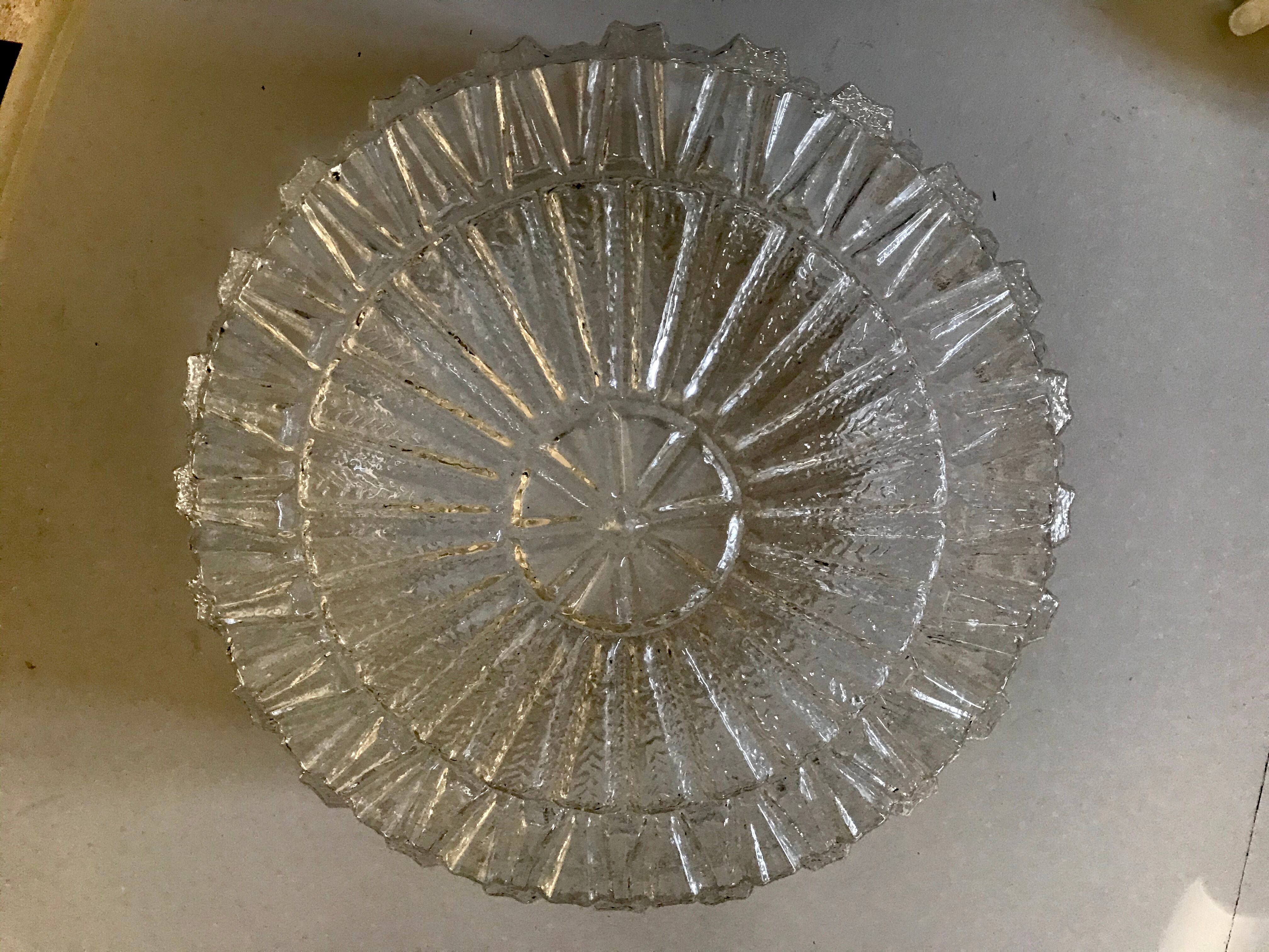 Vintage moulded glass ceiling light