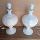 2 pieds de lampe balustre en albâtre, 1970