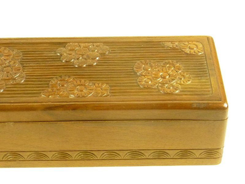 Jean Tirefort, long sculpted wooden box