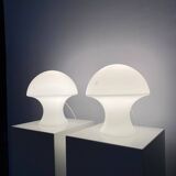 Lampe de table champignon en verre lait blanc Peill et Putzler 1970