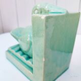 Art deco ceramic bookend Pelican birds