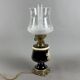 Limoges table lamp France porcelain brass glass vintage 20th century