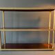 Mahogany and brass wall shelf