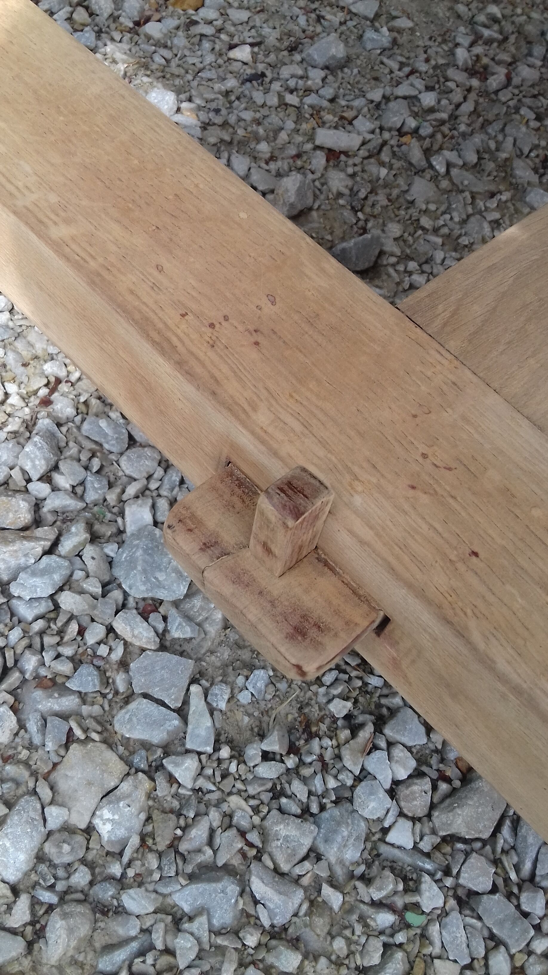 Farm table solid oak raw wood