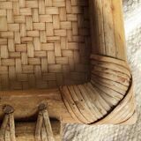 Vintage bamboo and rattan tray