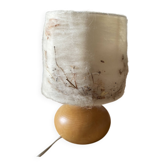 1970s wooden ball lamp