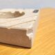 Travertine ashtray by Cerri Nestore (damaged)