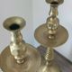 Vintage 19th century brass candlesticks - pair of patina candlesticks