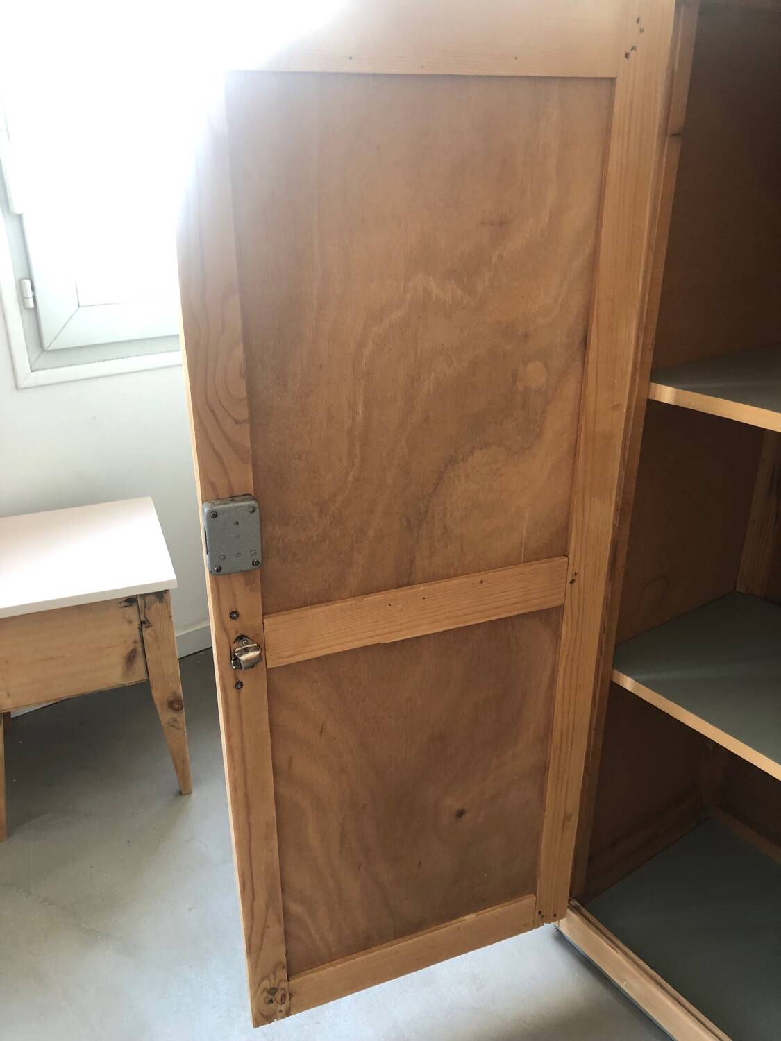 Verdigris two-door wardrobe