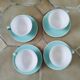 4 large old Fenal Badonviller water green cups
