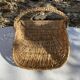 Woven wicker log basket