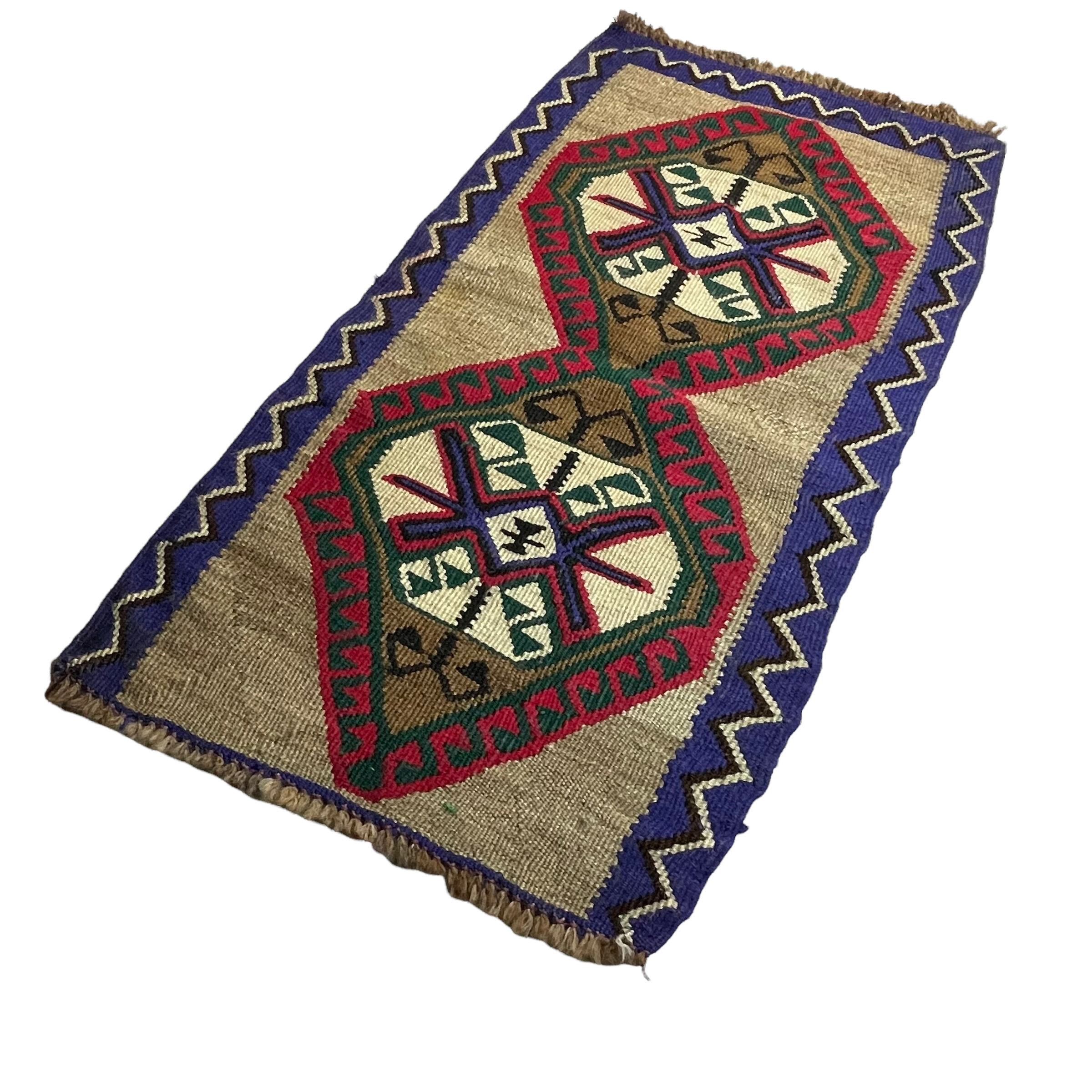 Vintage turkish mini kilim, 95 x 53 cm