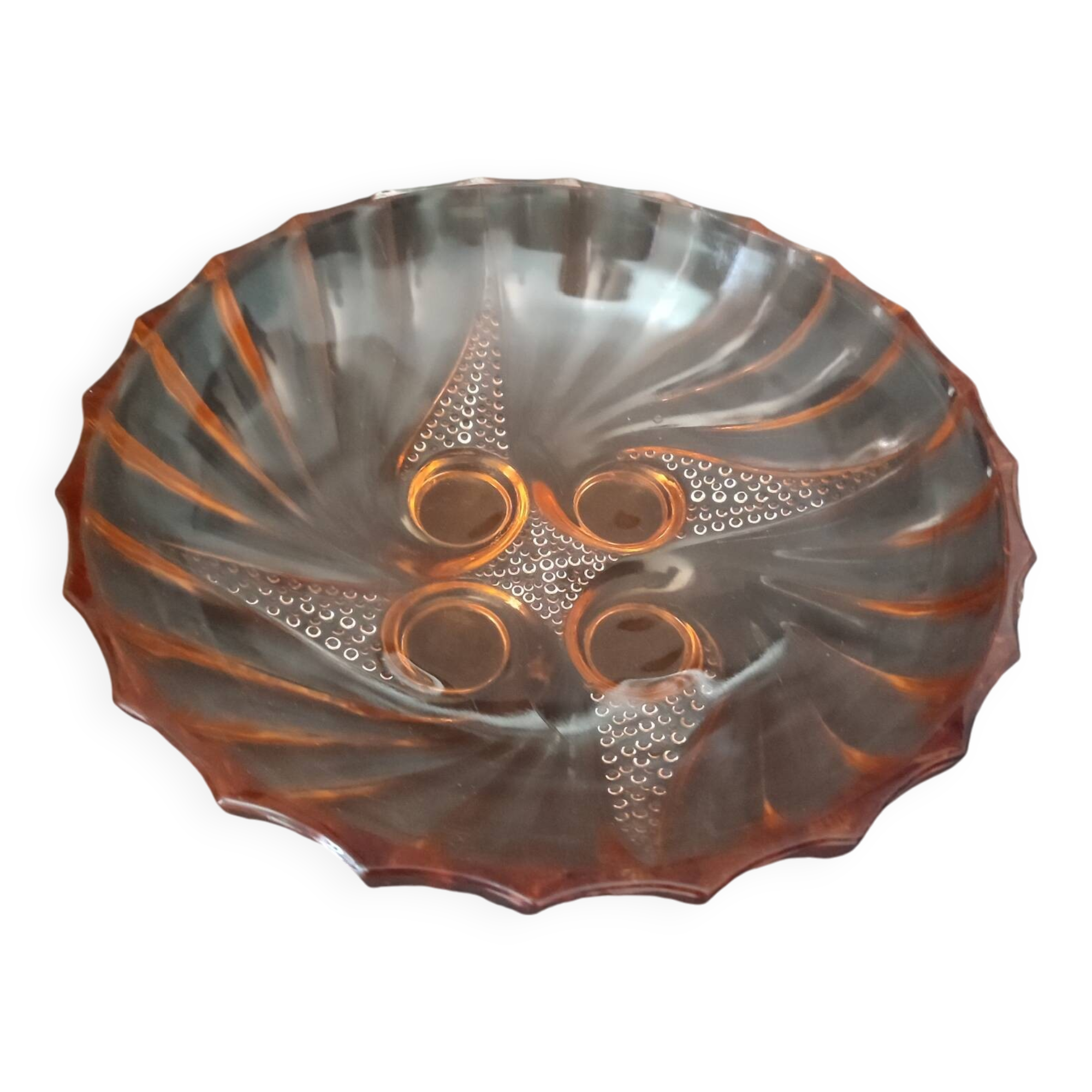 Art Deco glass cup by Rosaline France