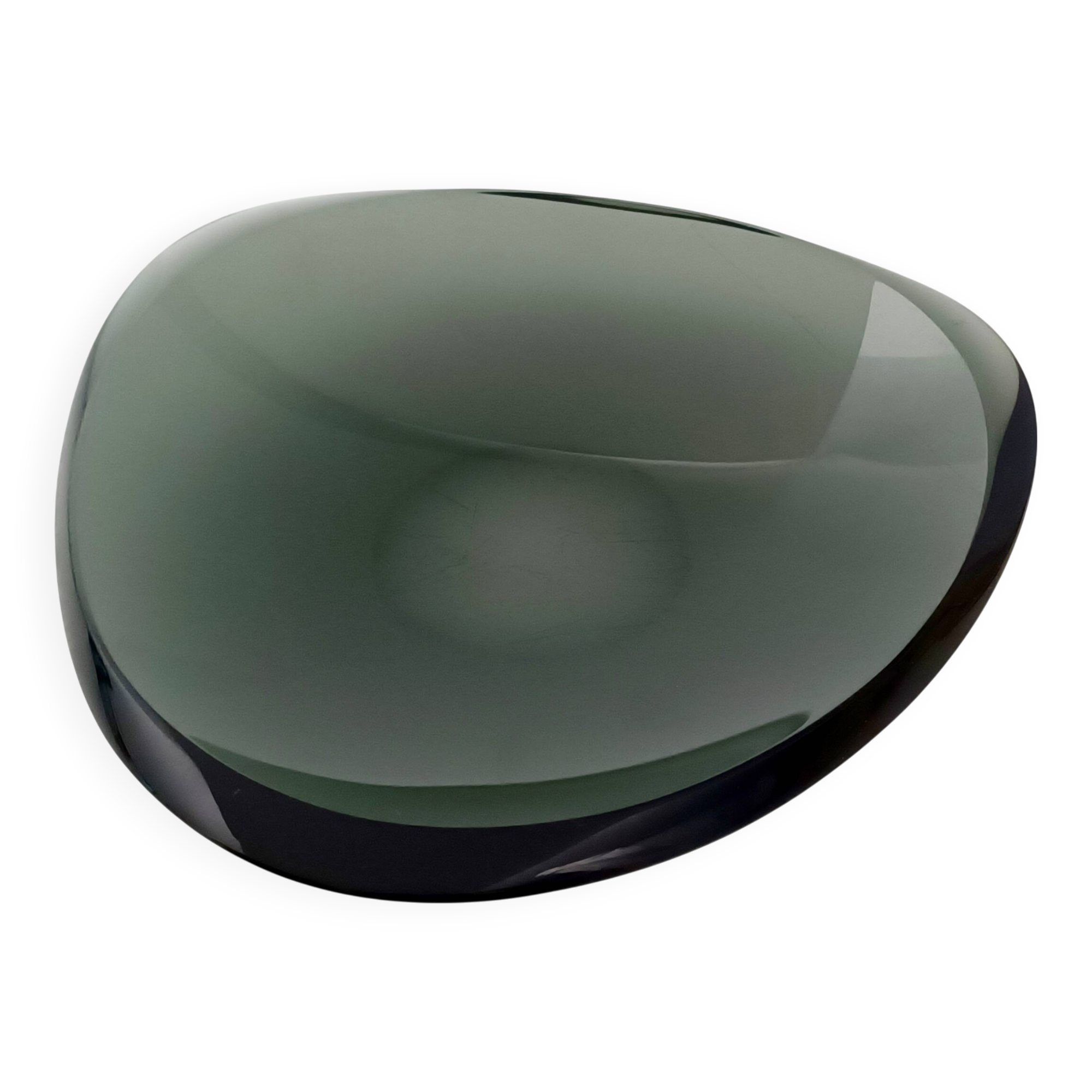 Dark Green Glass Ashtray by Max Ingrand for Fontana Arte, Italy