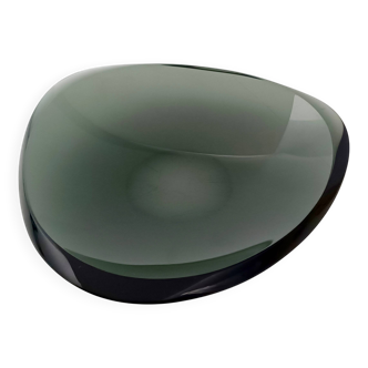 Cendrier en verre vert foncé par Max Ingrand pour Fontana Arte, Italie
