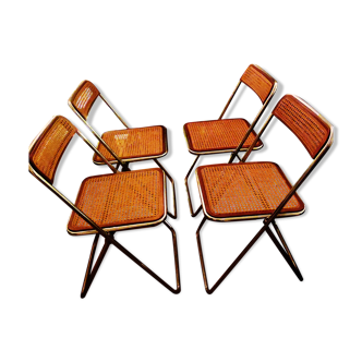 Lot de 4 chaises pliantes vintage 6