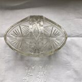 Engraved crystal basket