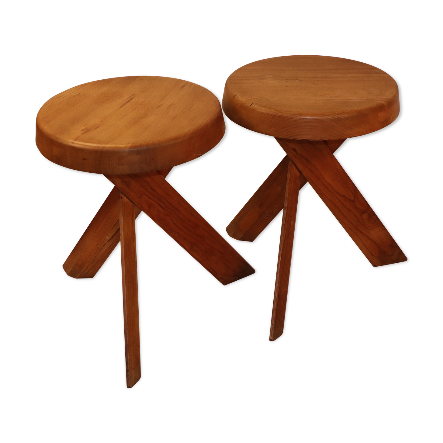 Pierre Chapo's pair of S31 stools