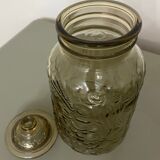 Vintage smoked glass jar