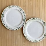 Duo of Badonviller Art Deco Iron Earth plates
