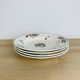 4 Longchamp iron earth soup plates, Aubépine model
