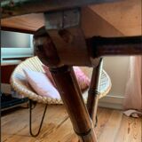 Mahogany folding table mirror top