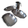 Set of 3 dishes and 1 stainless steel pitcher