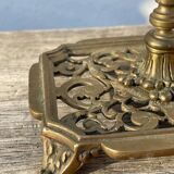 3 antique candlesticks in gold and silver metal